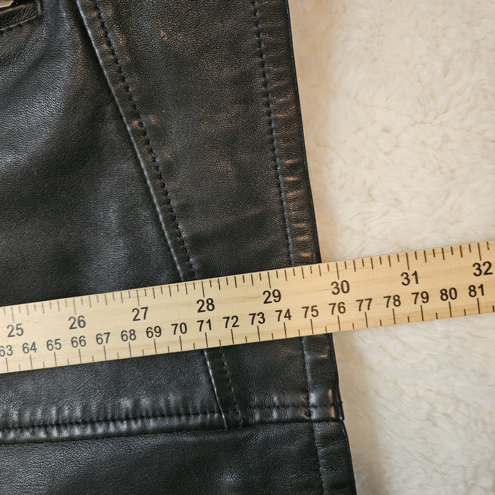 Moonshine Spirit Boot Barn Men's Black Leather Military Moto Jacket XL - Picture 12 of 14